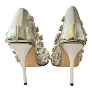 Good American Diamonds Forever Heels Size 12 Glass002 GSH008-X